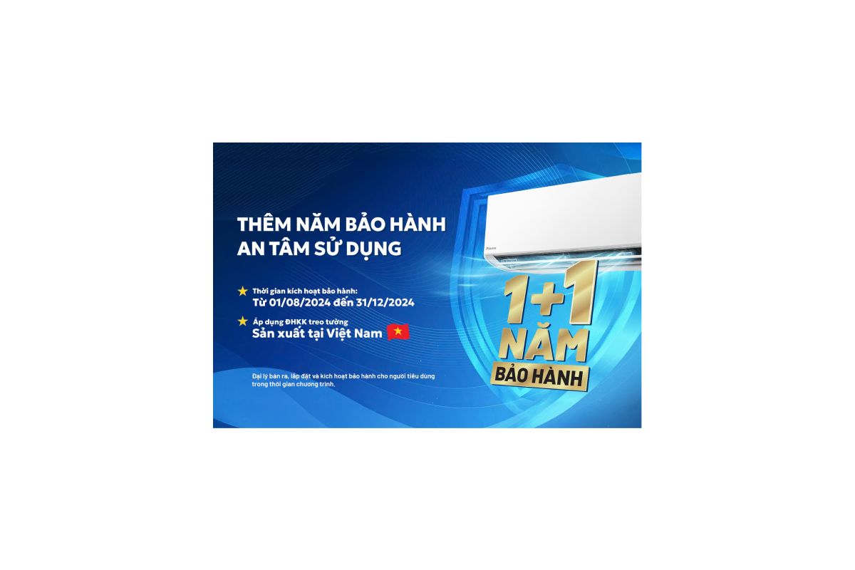 Mua Ngay Daikin - Thêm Năm  Bảo Hành - An Tâm Chất “Nhật”